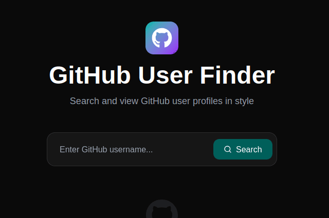 GitHub User Finder